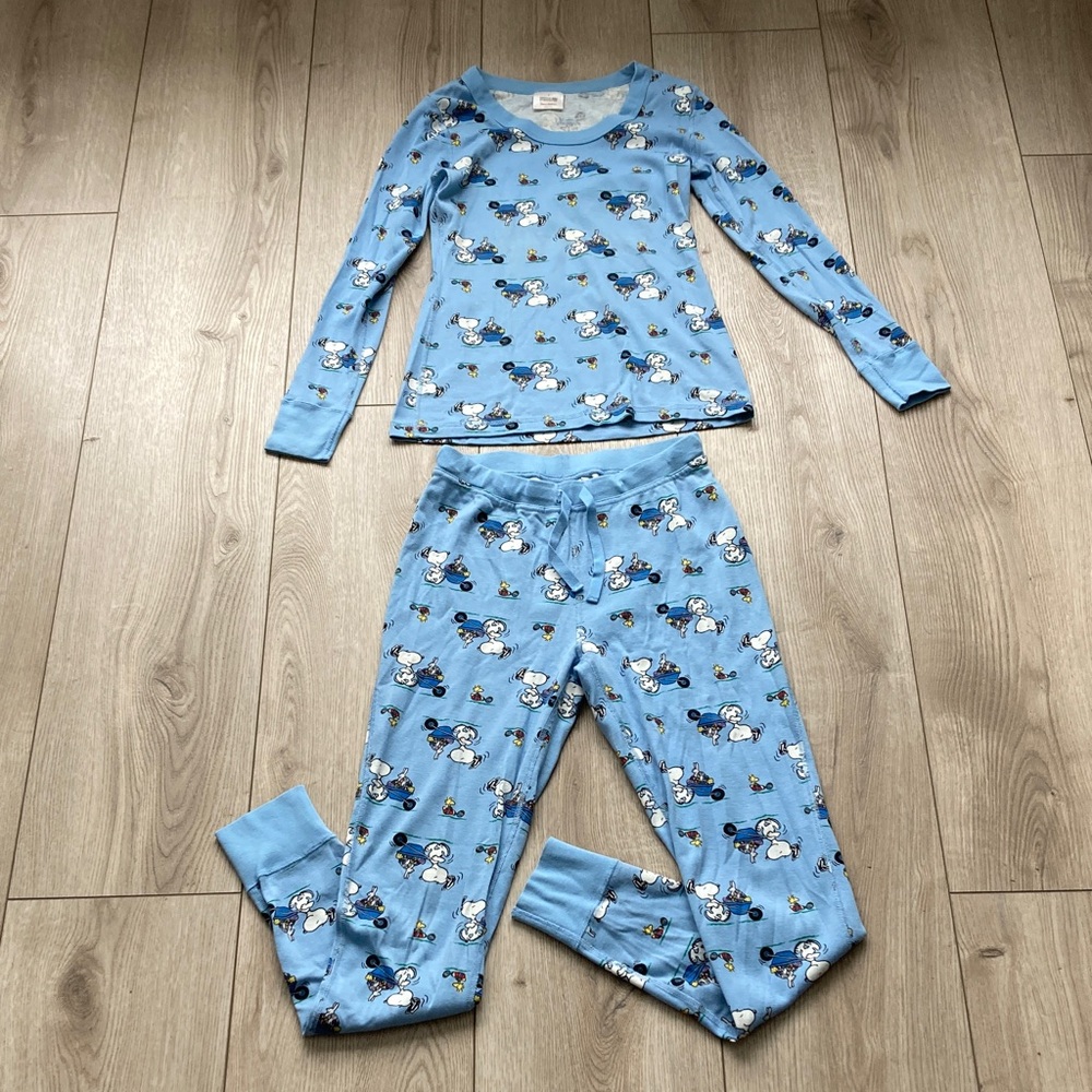 Peanuts x Hanna Andersson Pajamas Set Women’s Small Snoopy Organic Cotton Soft